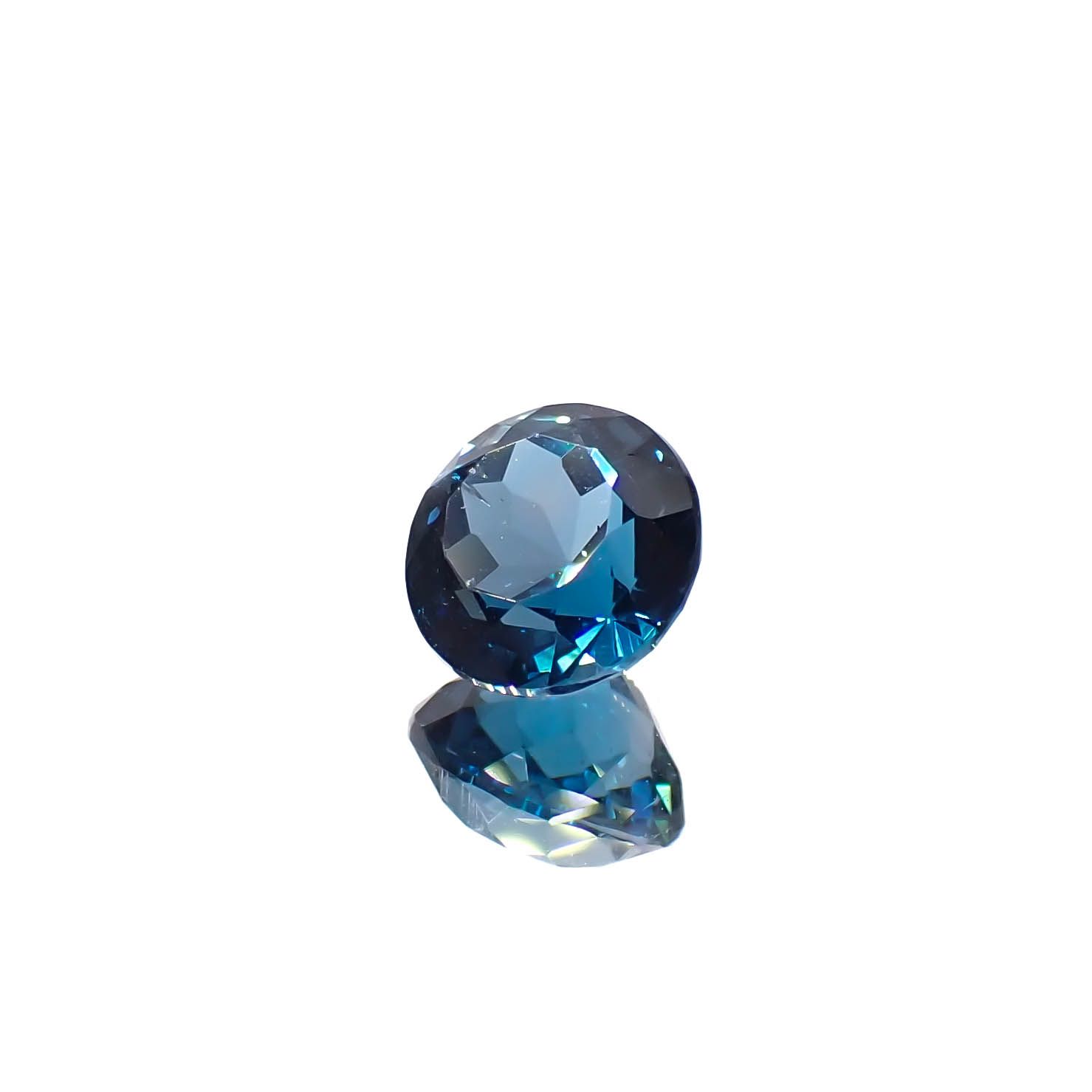 ロンドンブルートパーズ ブラジル産 2.17ct[240326788]7.4x7.4mm前後