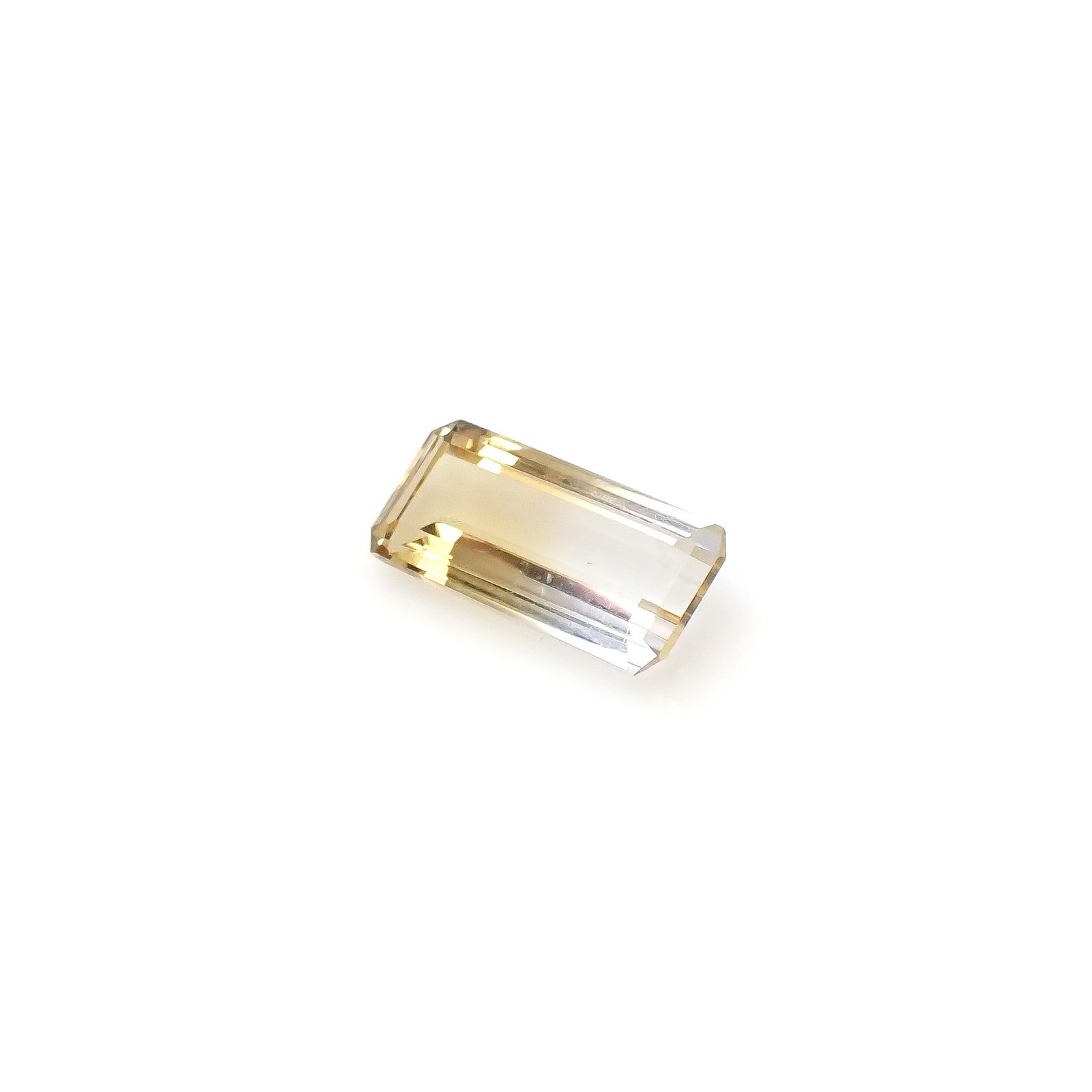 バイカラーシトリン ブラジル・ミナスジェライス州産 6.19ct[240326467]17.1x8.1mm前後