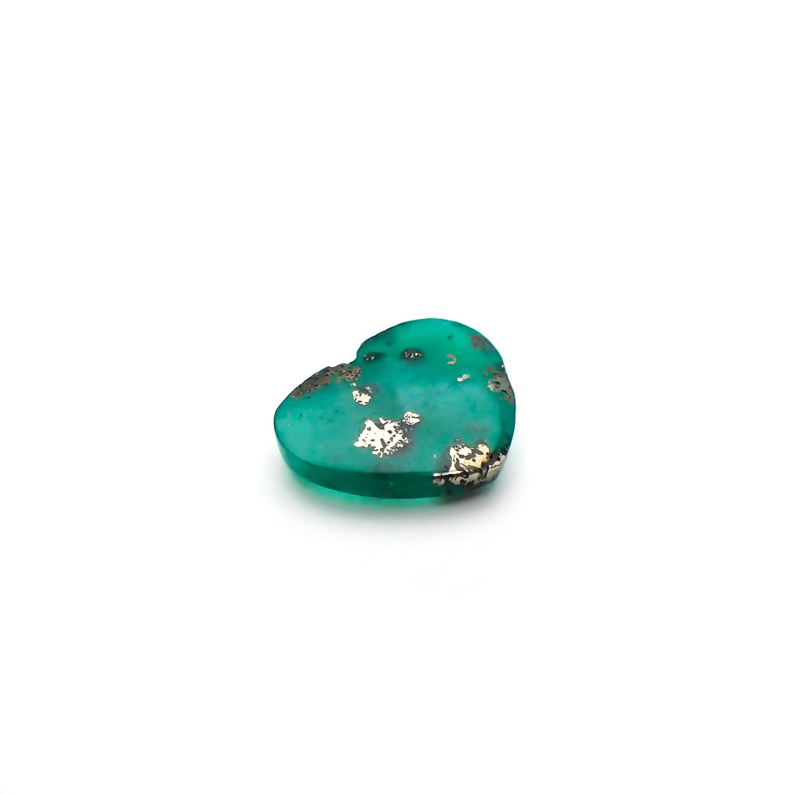 パイライトインエメラルド(宝石名パイライトインエメラルド) コロンビア・チボール鉱山産 2.618ct 彩珠鑑付[210711510]9.7×11.9mm前後