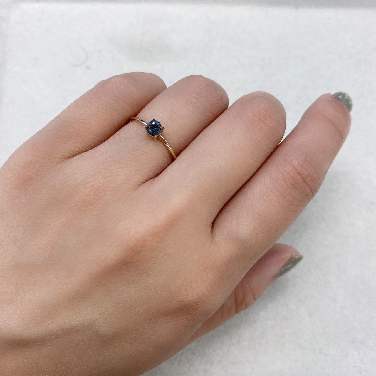 グレイッシュブルースピネル ビルマ産 ルース 0.27ct[210913134]3.8×3.8mm前後