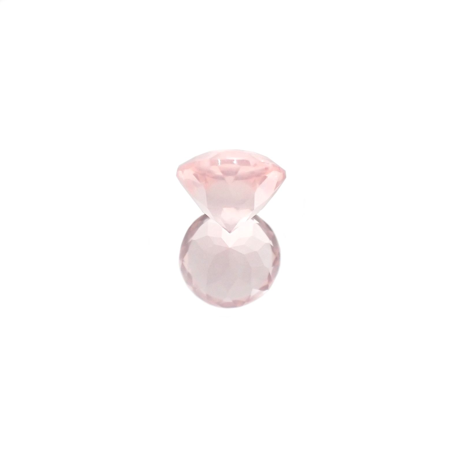 ディープローズクォーツ(宝石名ローズ・クォーツ)モザンビーク産 2.20ct 識別済[230622422]8.5x8.4mm前後