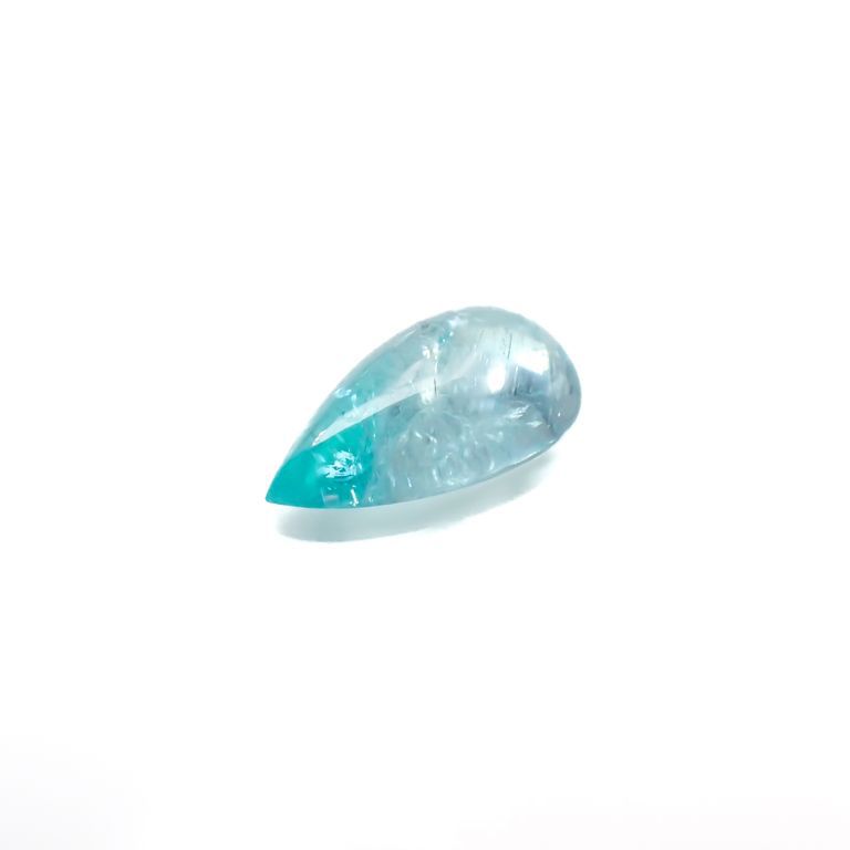 パライバトルマリン(宝石名トルマリン/別名パライバ・トルマリン)ブラジル・キントス鉱山産 1.417ct ソ付(宝貴協)[221018757]10.3x6mm前後
