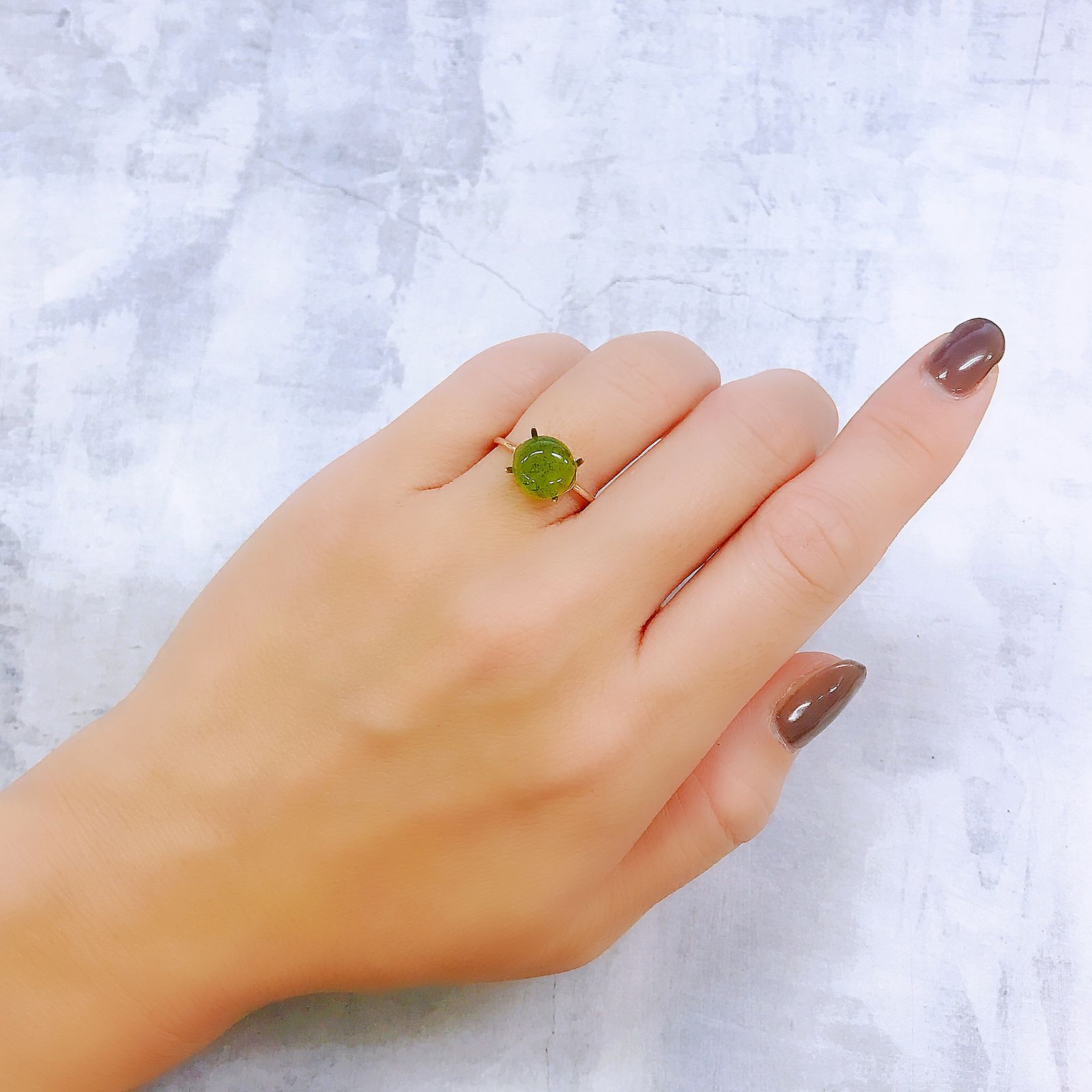 グリーンオパール ブラジル・アマゾン産 1.92ct[220917899]8.8x8.8mm前後