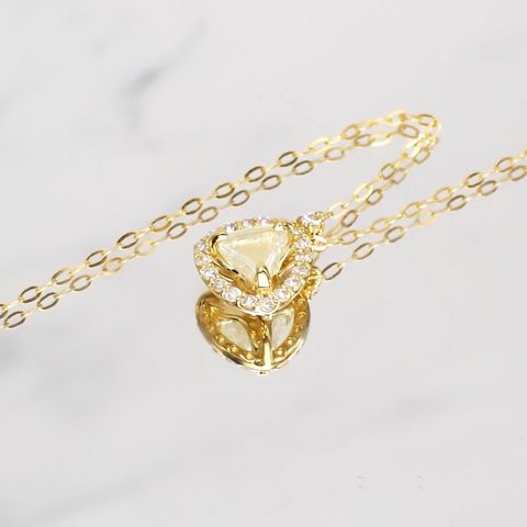 ◇La Clarte(ラ・クラルテ)◇K18マクルダイヤモンド ペンダント カナダ産 0.40ct[220115336]9.7x7.9mm前後