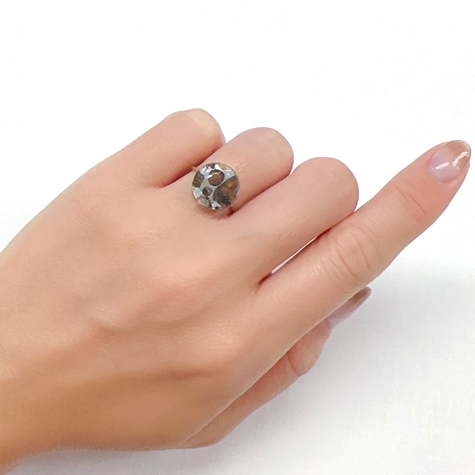 パラサイト隕石Sericho トリプレット 発見地：ケニア 4.13ct[231023672]12.2x12.1mm前後