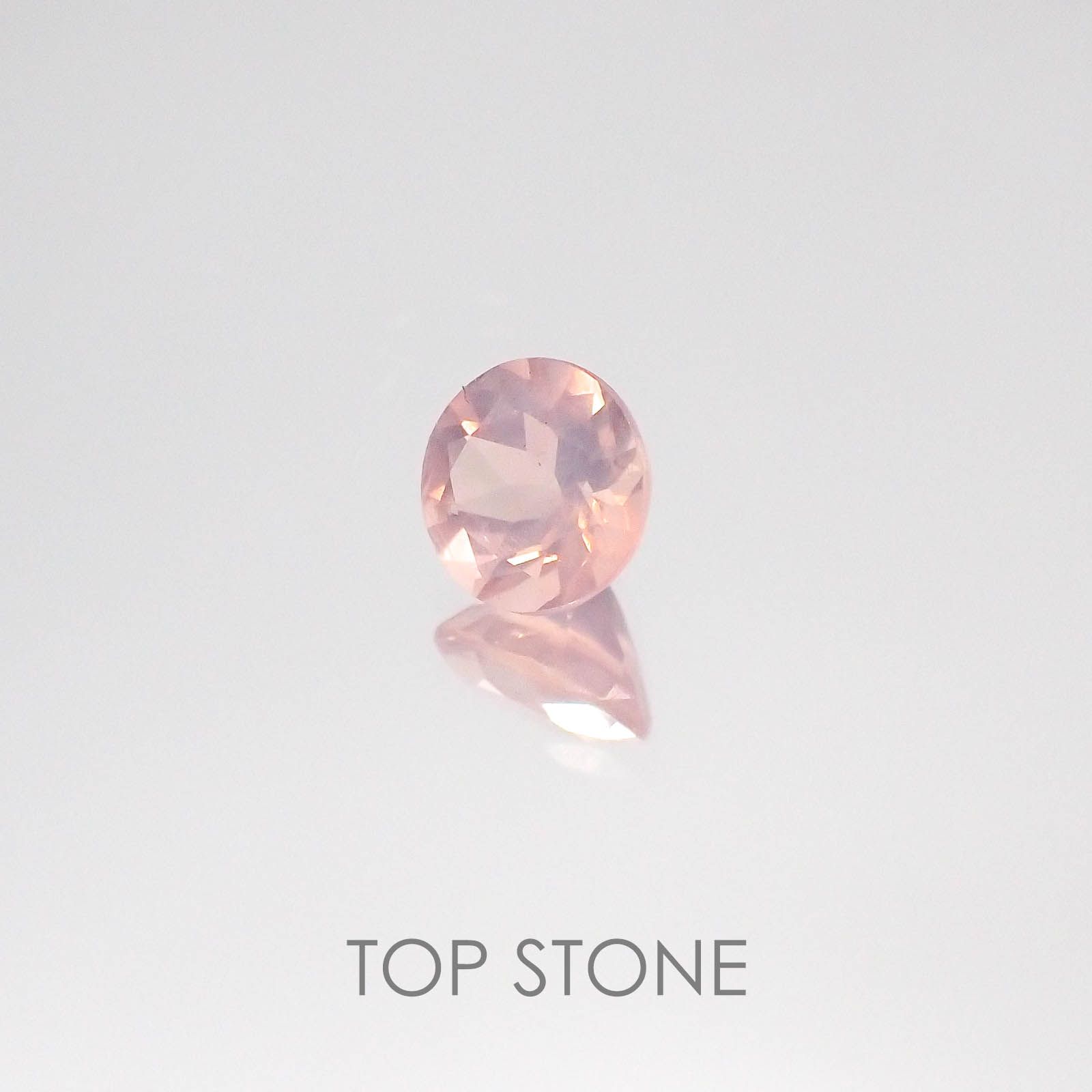 ディープローズクォーツ モザンビーク産 ルース 0.51ct[20084628]5.3×5.3mm前後