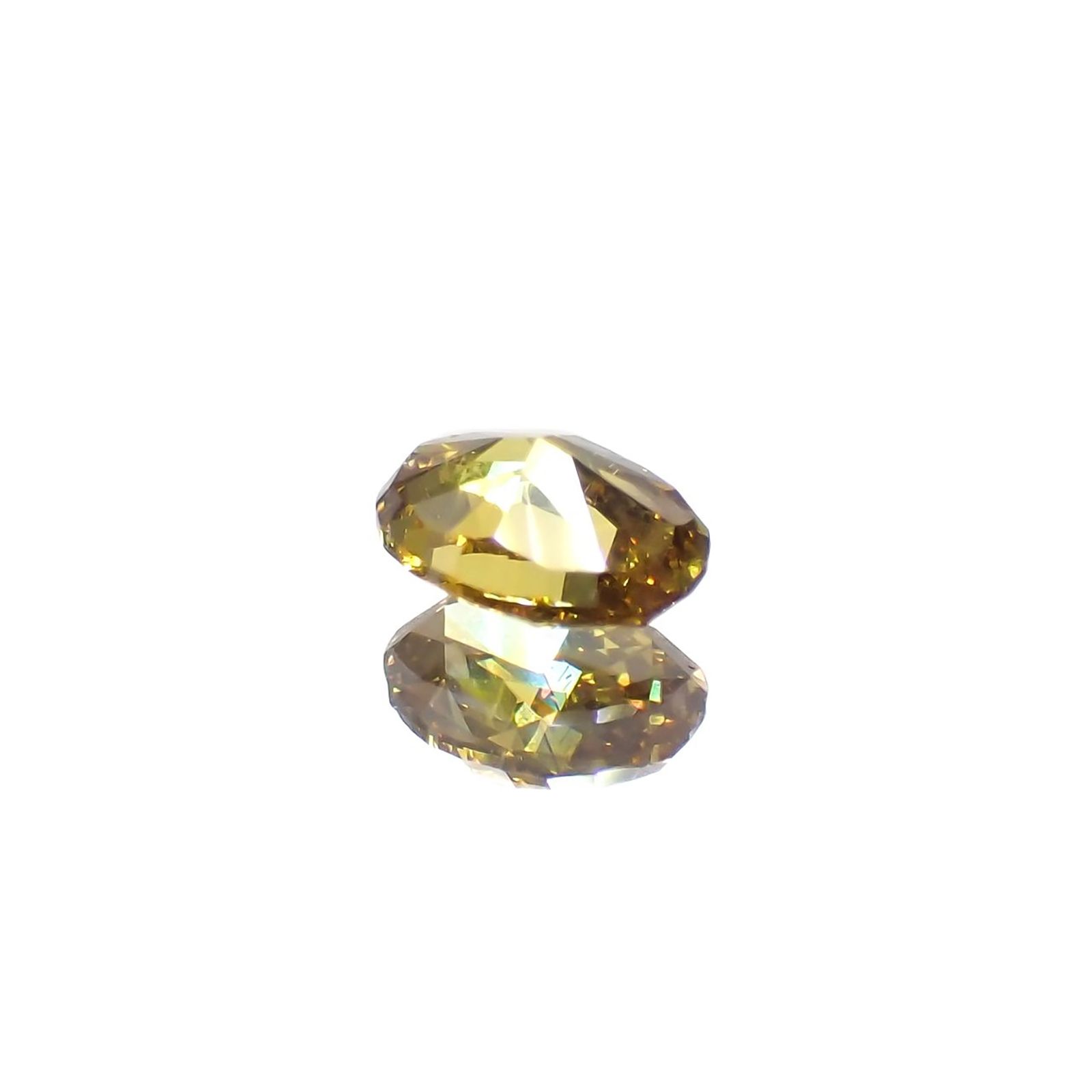 イエローダイヤモンド SI-1 | FANCY DEEP BROWNISH ORANGY YELLOW(宝石名ダイアモンド) ソ付(CGL) 0.257ct / 4.46x3.35mm前後 [240125397]
