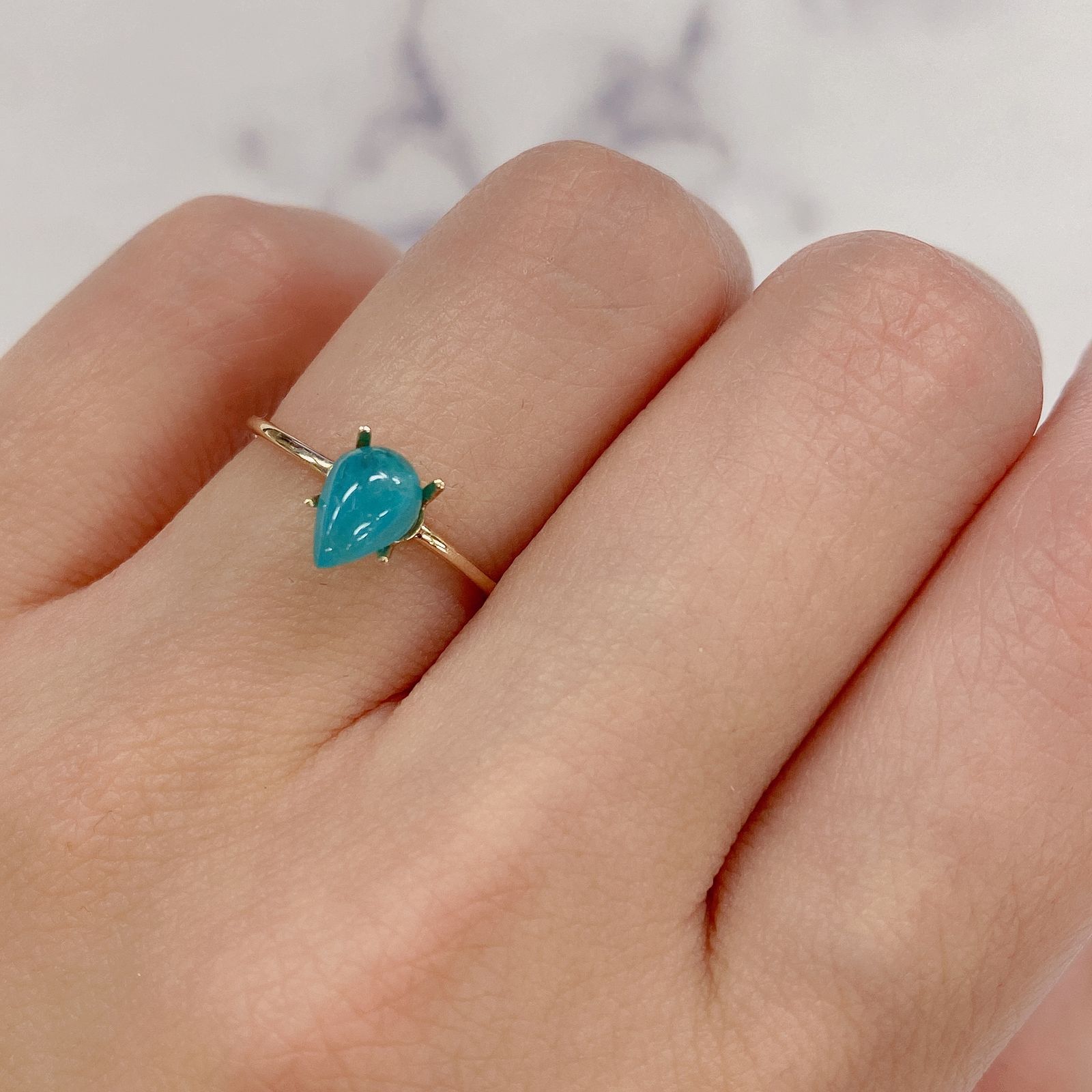 パライバトルマリン(宝石名トルマリン/別名パライバ・トルマリン) ブラジル産 0.788ct ソ付(宝貴協)[210711745]7.1×4.9mm前後
