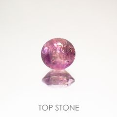 ベスビアナイト(宝石名バイオレット・アイドクレーズ) カナダ・ケベック産 0.402ct ソ付(彩珠)[210510932]4.4×4.4mm前後
