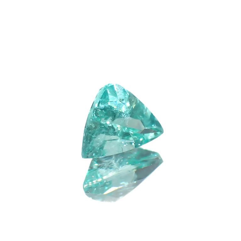 パライバトルマリン(宝石名トルマリン/別名パライバ・トルマリン)ブラジル・パライバ州バターリャ鉱山産 0.28ct 識別済[221018806]3.8x4.9mm前後