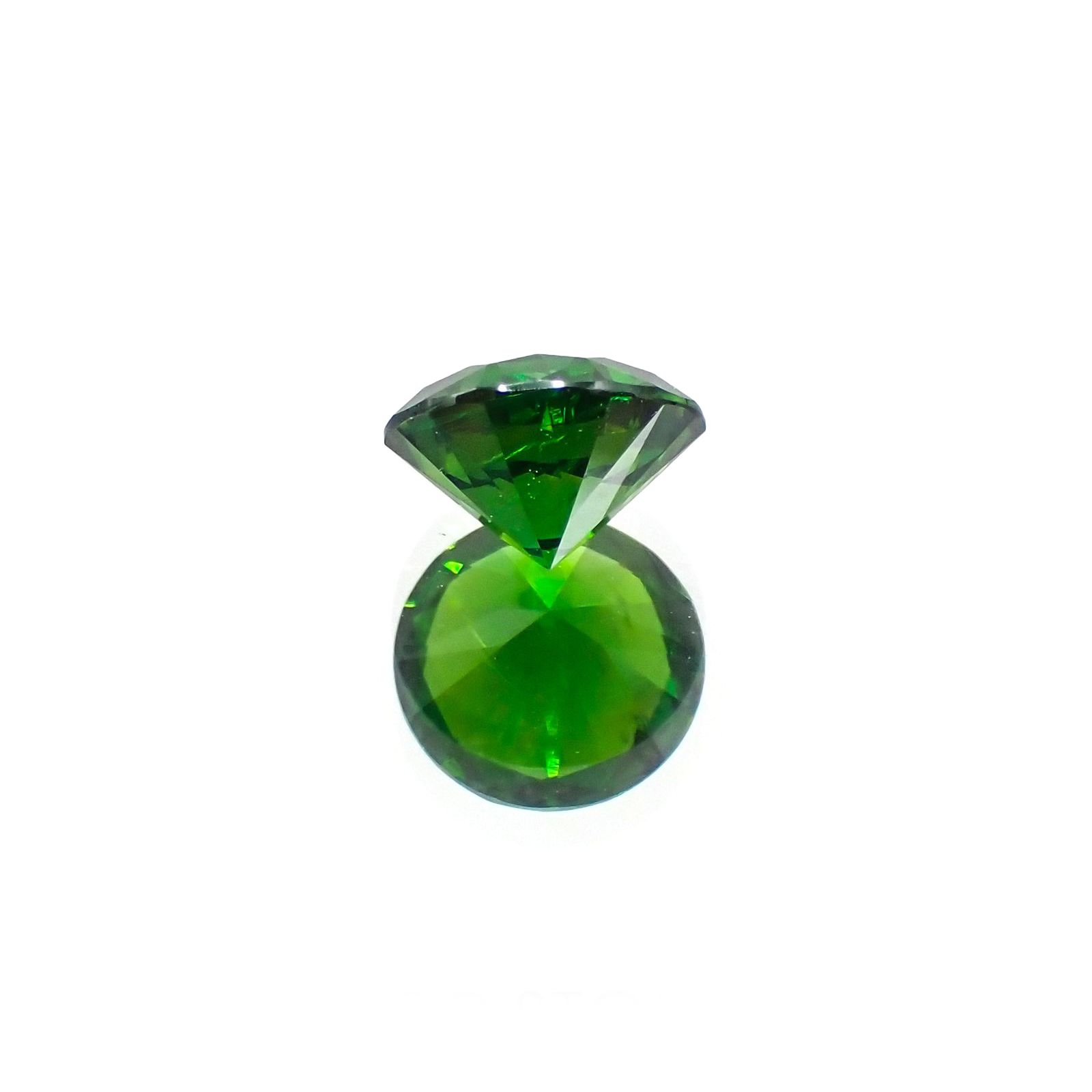 デマントイドガーネット(宝石名デマントイド・ガーネット) ロシア産 ソ付(彩珠) 0.986ct / 6.1x6.1mm前後 [210310254]