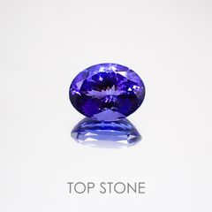 タンザナイト(宝石名タンザナイト) タンザニア産 4.242ct ソ付(彩珠)[210310318]11.5×8.8mm前後