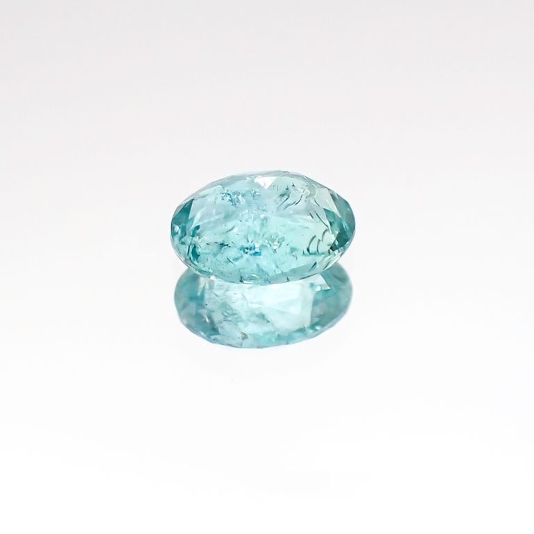 パライバトルマリン(宝石名トルマリン/別名パライバ・トルマリン) ブラジル産 0.286ct ソ付(宝貴協)[20106448]4.7×3.9mm前後