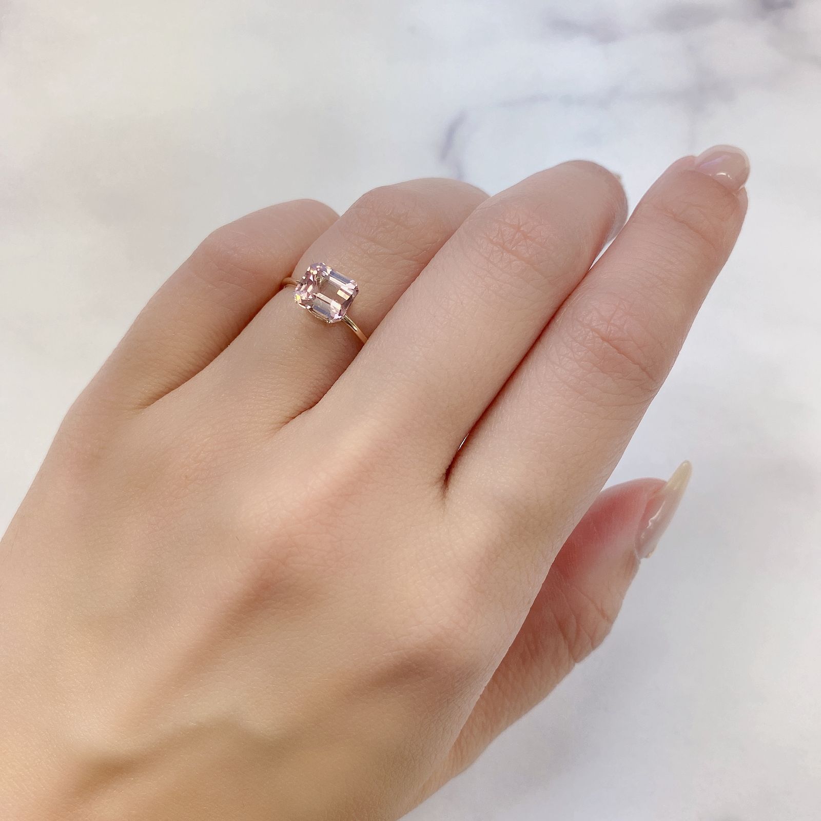 ピンクトルマリン パパラチャカラー(宝石名ピンク・トルマリン) ルワンダ産 1.507ct ソ付(彩珠)[21039971]6.8×6mm前後
