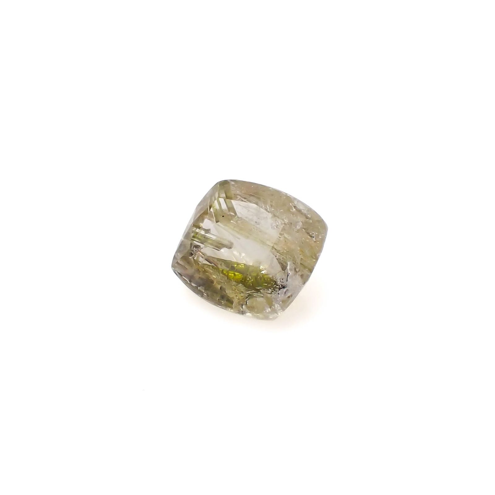 エピドートインクォーツ ブラジル産 3.08ct[240728460]9.7x8.4mm前後