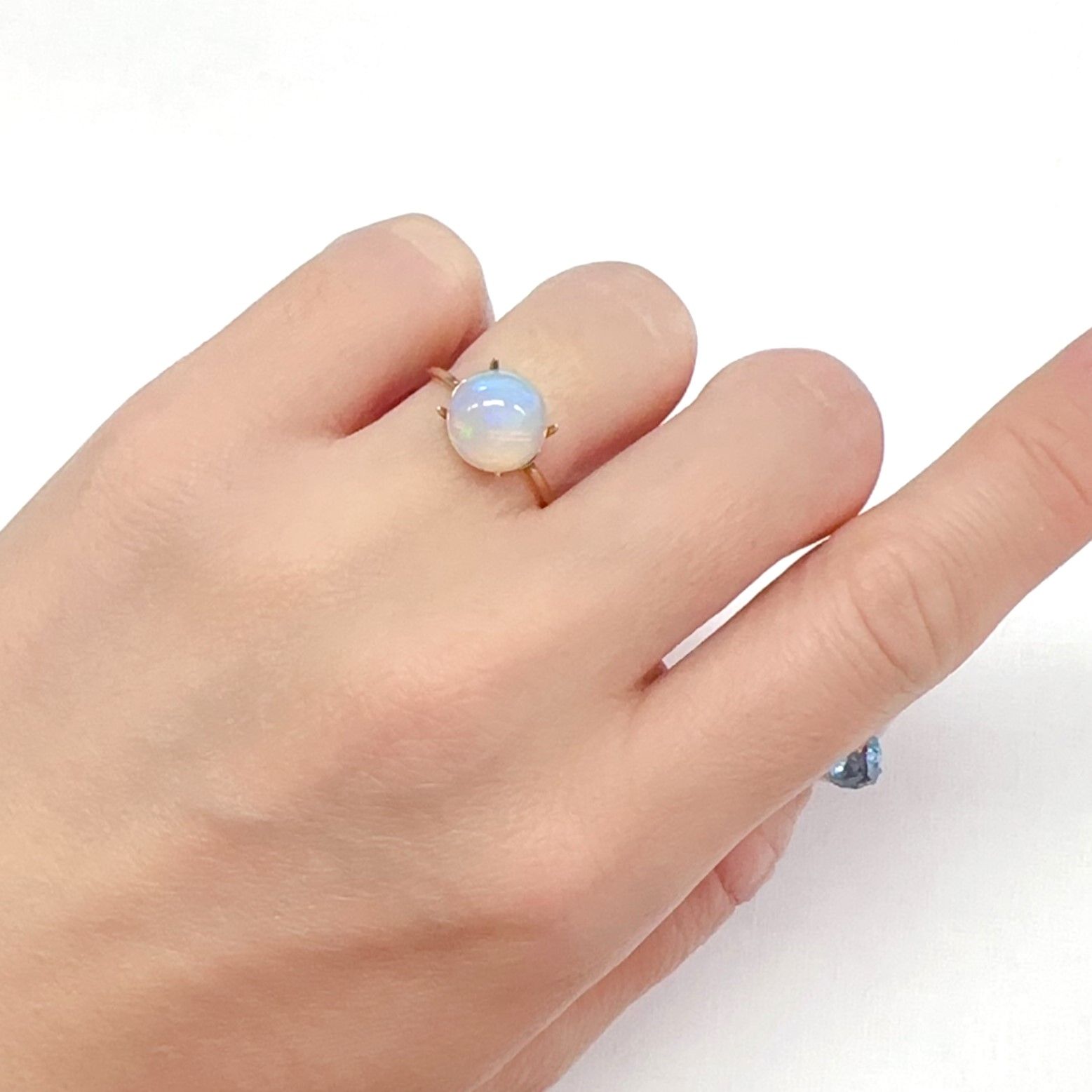 ハニカムオパール エチオピア産 2.44ct[240427143]9.4x9.3mm前後