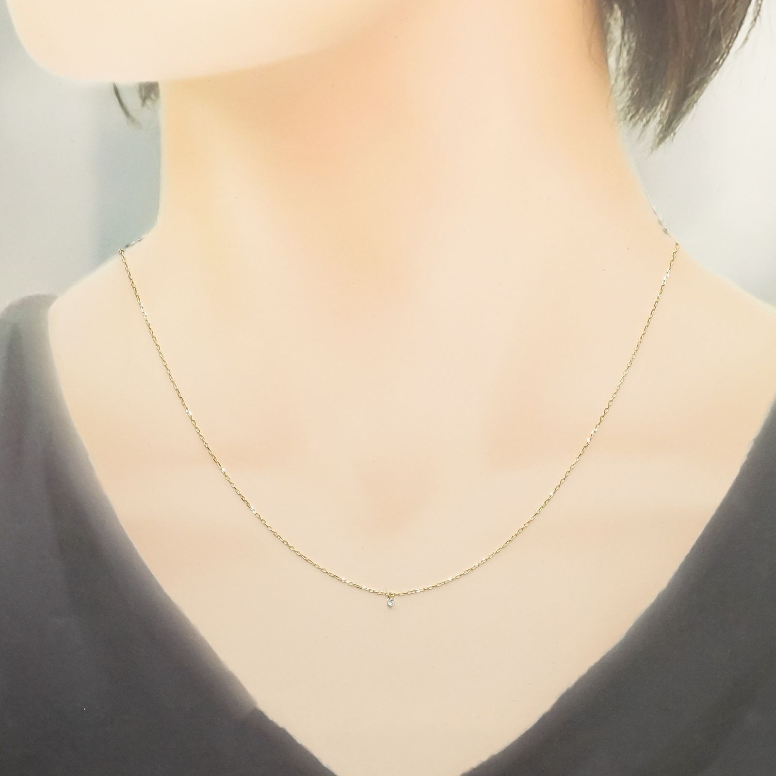 ◇La terre(ラ・テール)◇K18ダイヤモンドチャーム TTLC/SI(宝石名ダイアモンド) 0.052ct 識別済[220515743]2.1x2.1mm前後