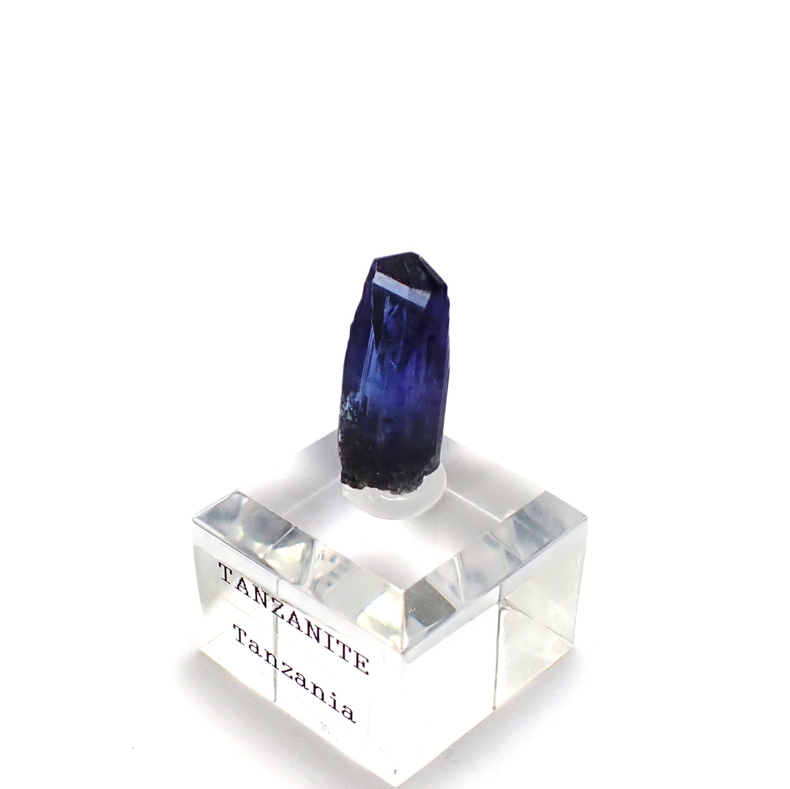 タンザナイト原石 タンザニア産 アクリル台座付き 13.40ct(2.68g) / 6.9x8.2x23.5mm前後 [260632367]