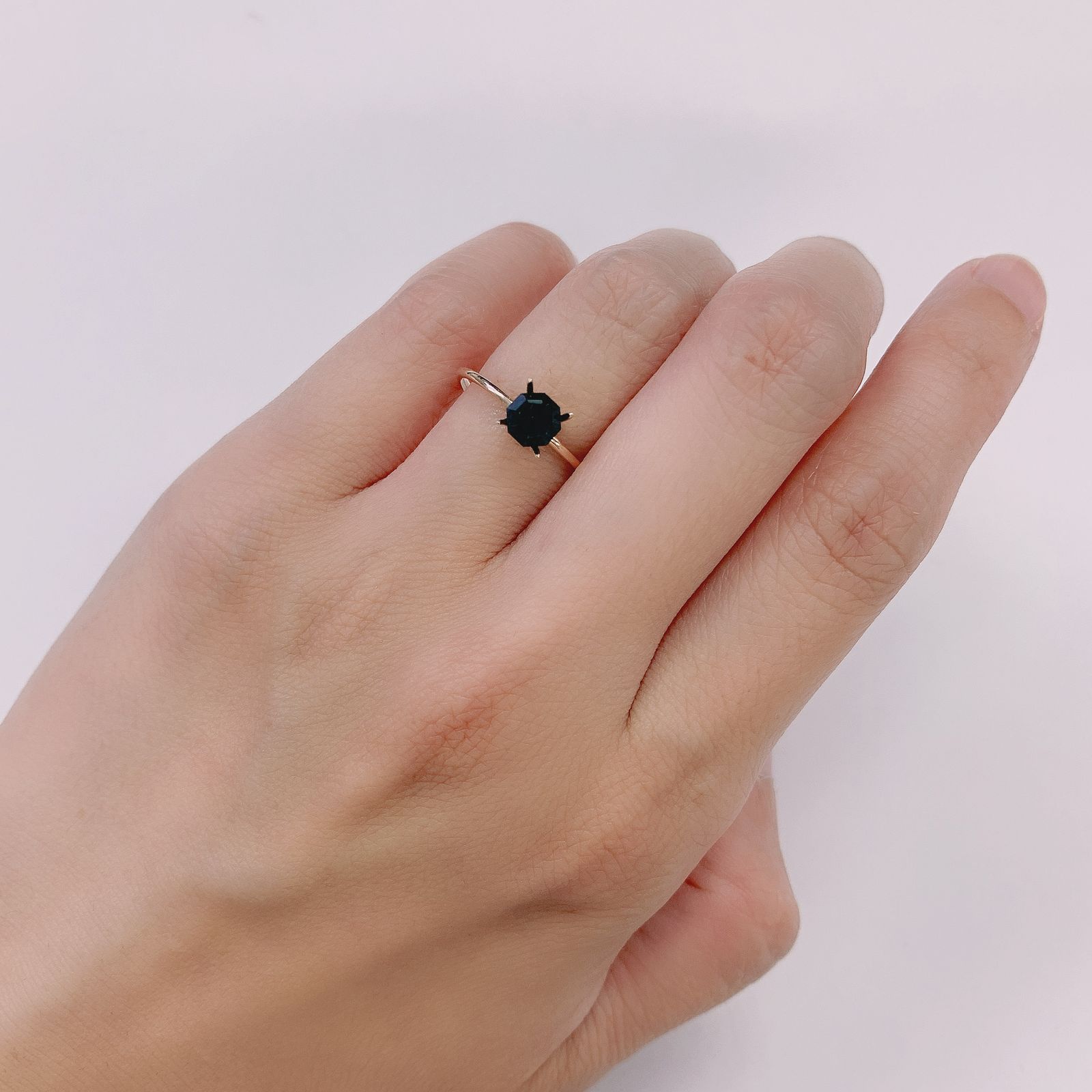 ◇オクタゴンカット◇グランディディエライト(宝石名グランディディエライト) マダガスカル産 0.58ct 識別済[210813068]4.9×4.9mm前後