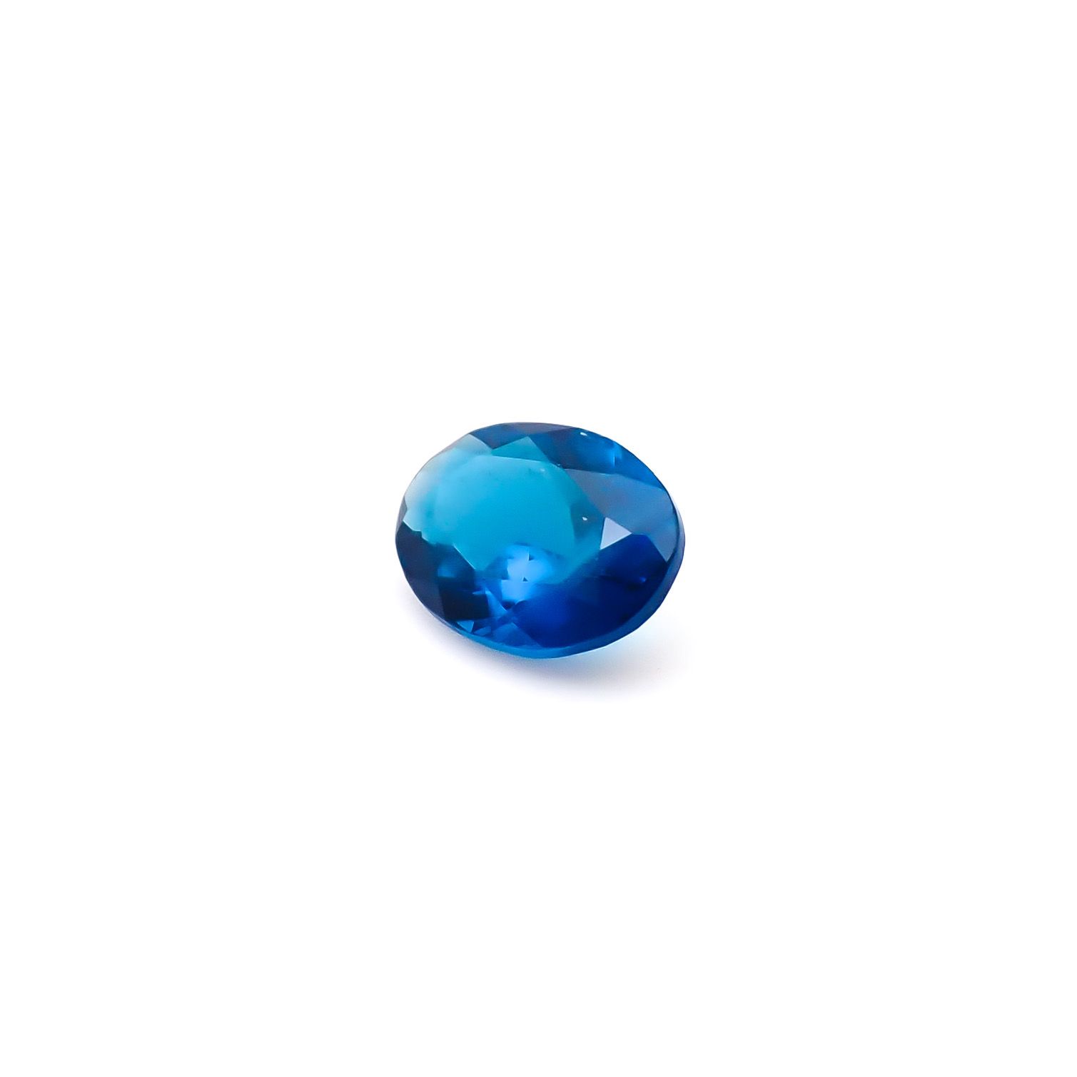 ディープブルーアパタイト マダガスカル産 0.77ct / 7.1x5.1mm前後 [260732595]