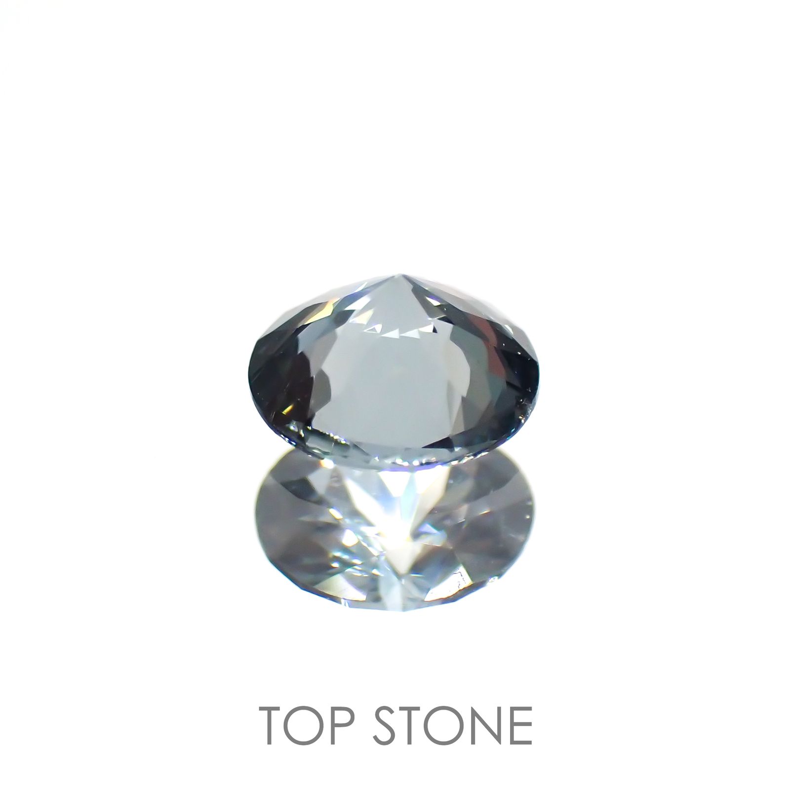 グレイッシュブルースピネル(宝石名スピネル) ビルマ産 0.26ct 識別済[211013478]4.2×4.2mm前後