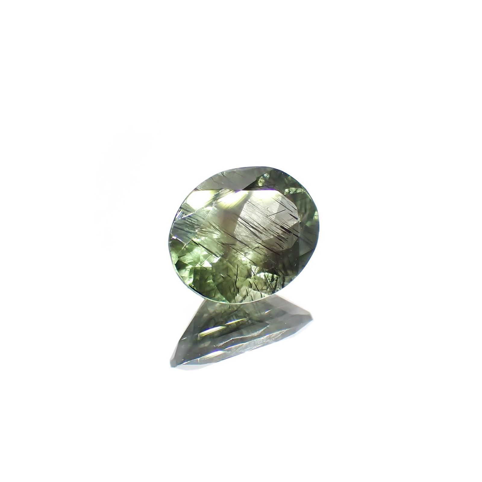 ルドウィジャイトインペリドット パキスタン産 1.72ct / 8.8x7mm前後 [260414223]