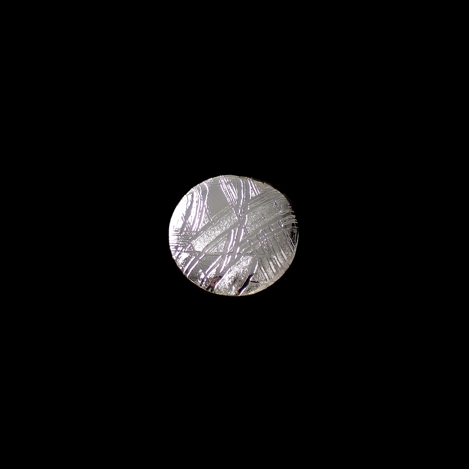 ムオニナルスタ隕石 発見地:スウェーデン 22.23ct[240125751]17.5x17.4mm前後