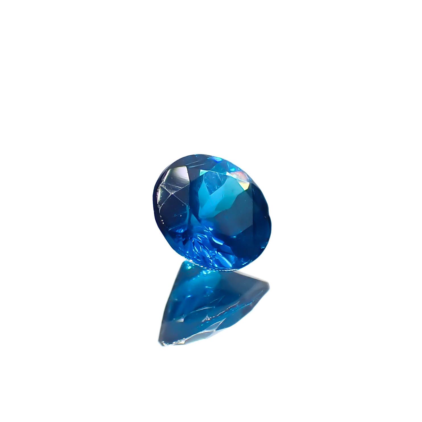 ディープブルーアパタイト マダガスカル産 0.33ct[240828634]4.6x4.4mm前後