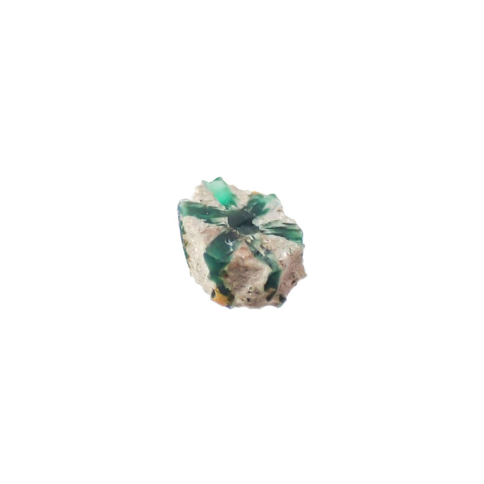 逆トラピッチェエメラルド 原石スライス コロンビア産 0.22ct[240627847]3.5x3.3mm前後