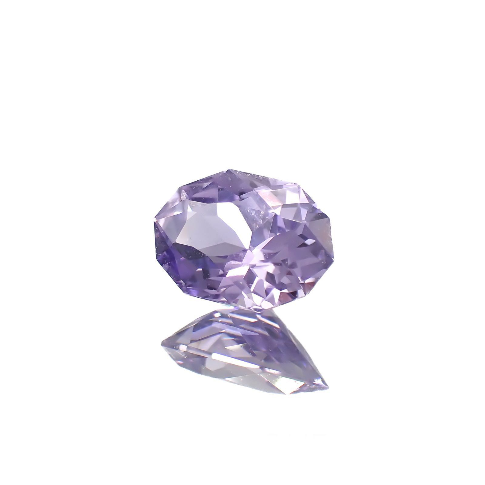 ◇カスタムカット◇ラベンダーサファイア(宝石名サファイア)スリランカ/マダガスカル産 1.24ct 識別済[250817460]7.8x5.5mm前後