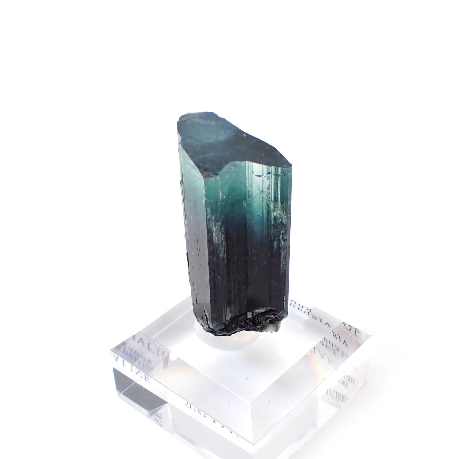 トルマリン柱状結晶原石 アフガニスタン・クナル州産 アクリル台座付き 132.24ct(26.44g) / 15.7x22.7x41.8mm前後 [260632366]