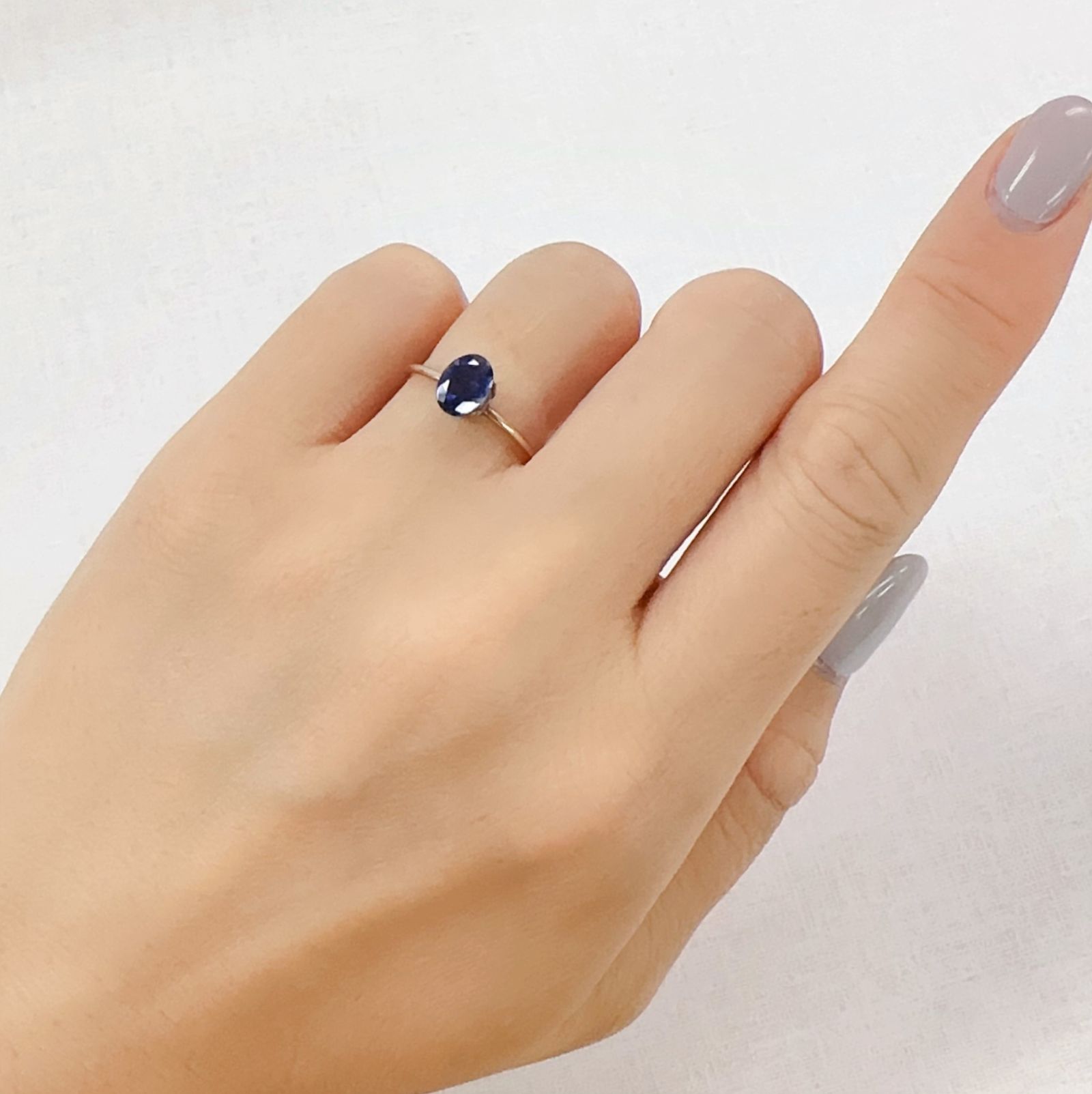 アイオライトサンストーン インド/ブラジル産 0.63ct[230923337]7x5.1mm前後