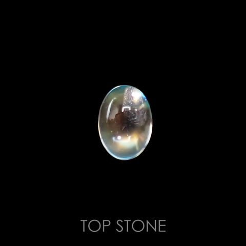 レインボームーンストーン(宝石名アンデシン)インド・タミルナードゥ州産 0.76ct 識別済[220515816]6.7x5mm前後