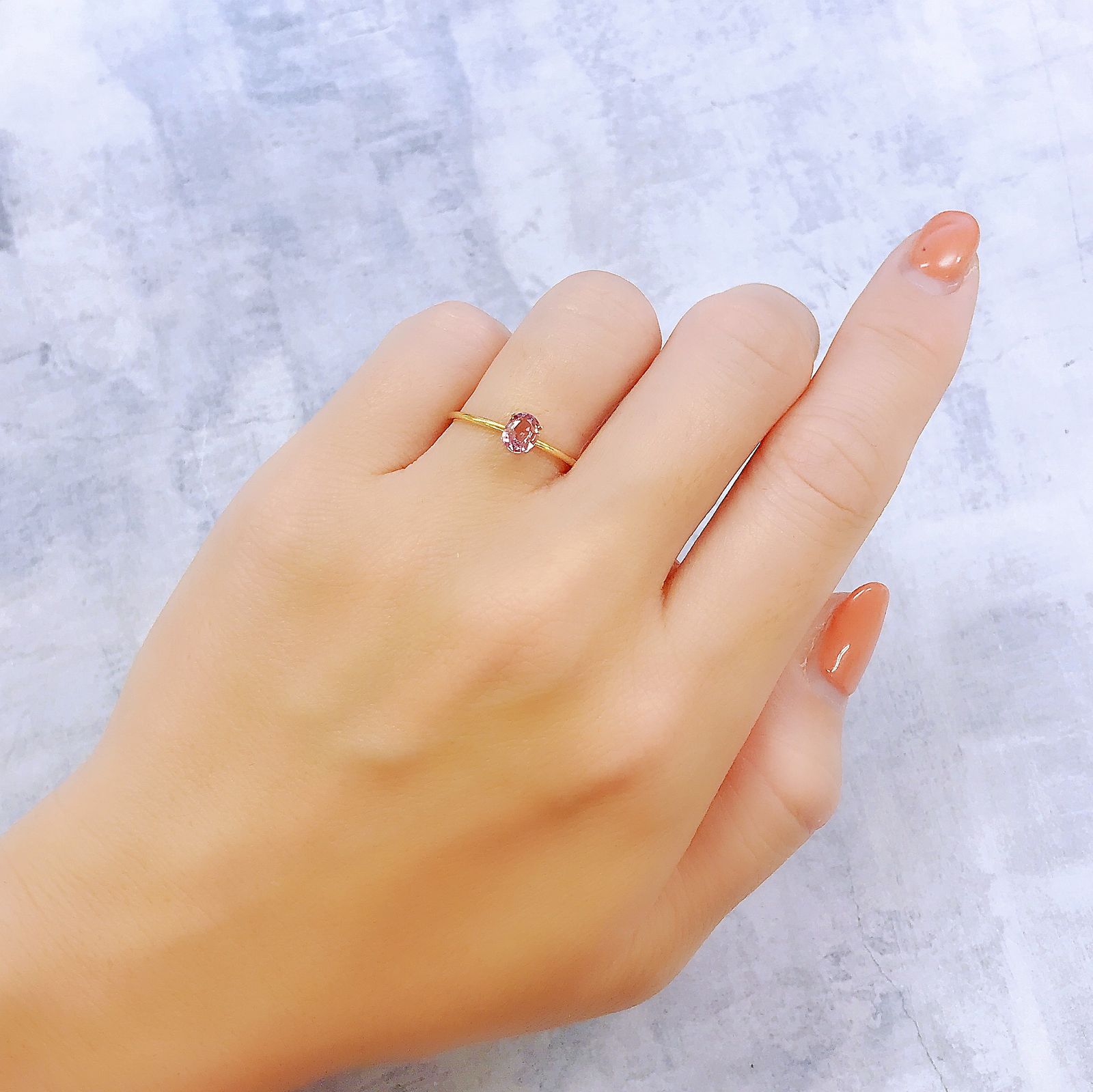 パパラチャサファイア 非加熱(宝石名サファイア/別名パパラチャ・サファイア)スリランカ産 0.47ct GIA鑑付[221018871]5.26x4.24mm前後