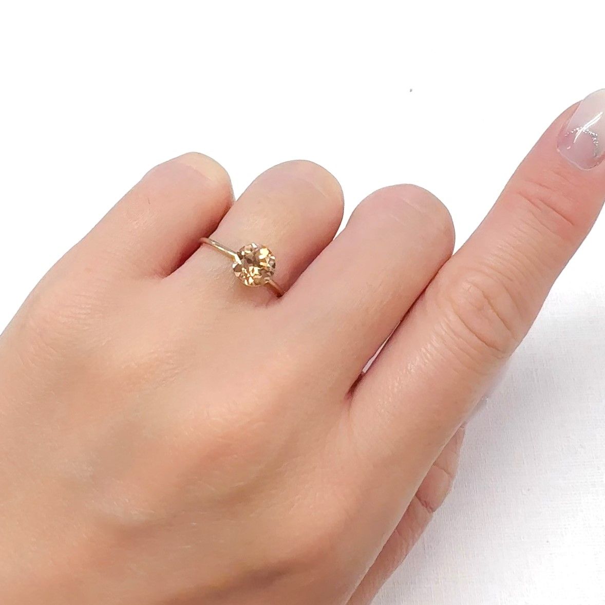 オレンジジルコン スリランカ/カンボジア産 1.71ct[240628112]6.9x6.9mm前後