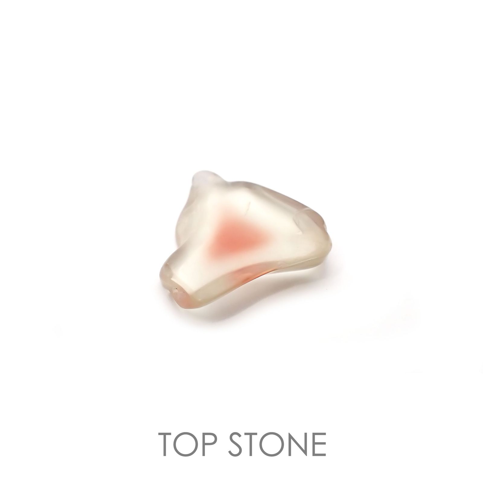 オレゴンサンストーン 原石スライス磨き アメリカ・オレゴン州産 3.85ct[220918001]13.4x13.4mm前後