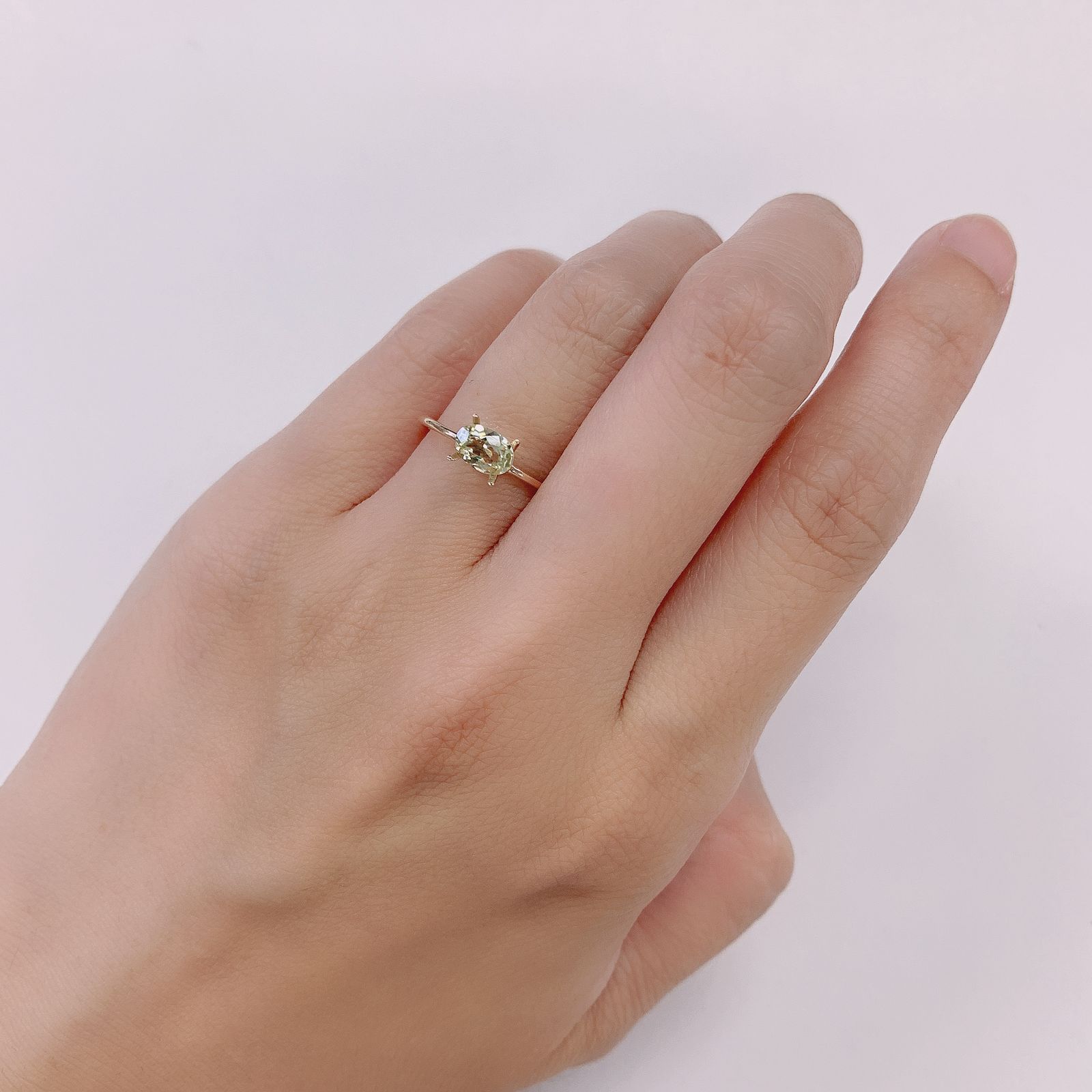 シリマナイト(宝石名シリマナイト) インド産 0.48ct 識別済[210810689]6.1×4.1mm前後