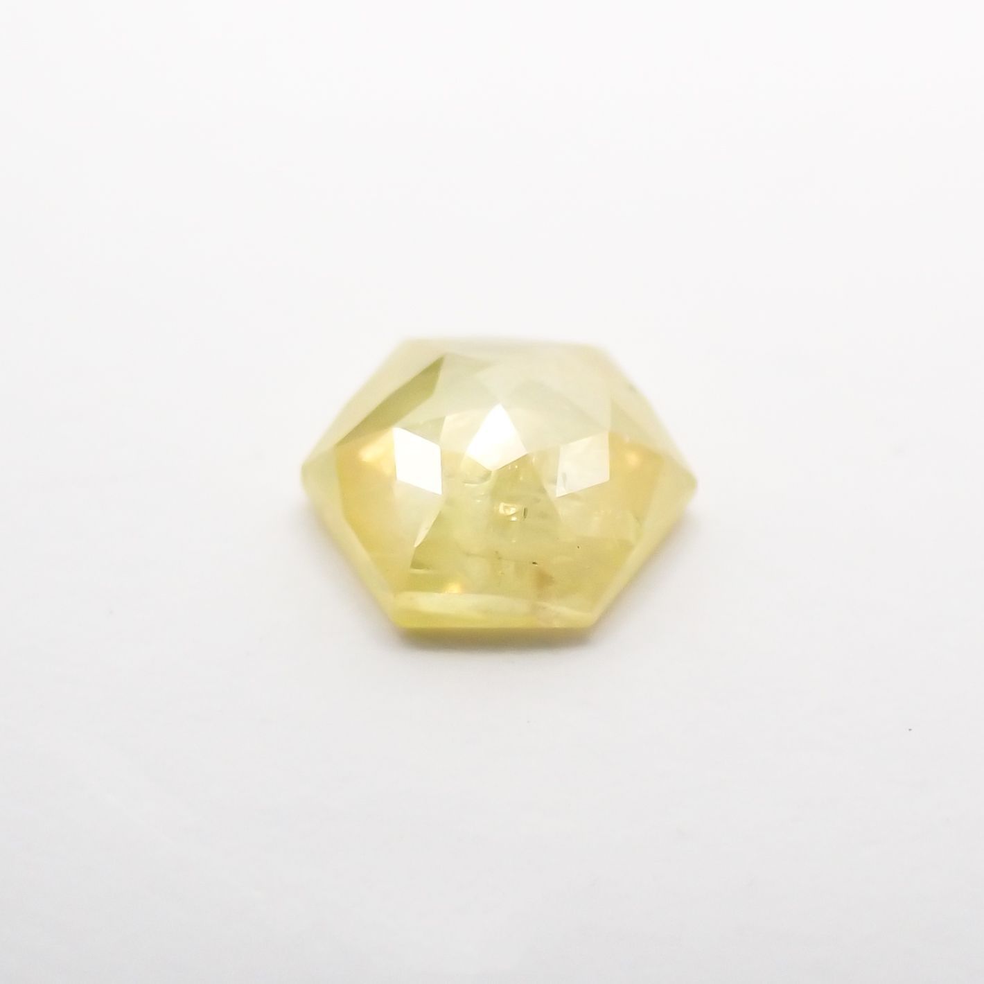 ◇ヘキサゴンアンティークカット◇イエローダイヤモンド ルース 0.08ct[210611061]2.6×2.6mm前後