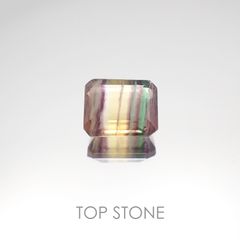 パーティカラーフローライト(宝石名パーティカラード・フルオライト) ブラジル産 4.28ct 識別済[20107054]10.1×8mm前後