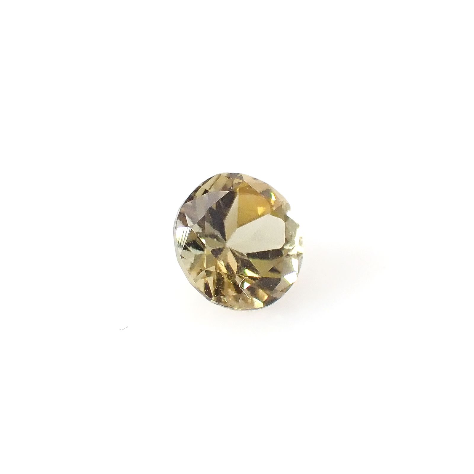 イエローゾイサイト タンザニア産 0.63ct[240427135]5.2x5.1mm前後
