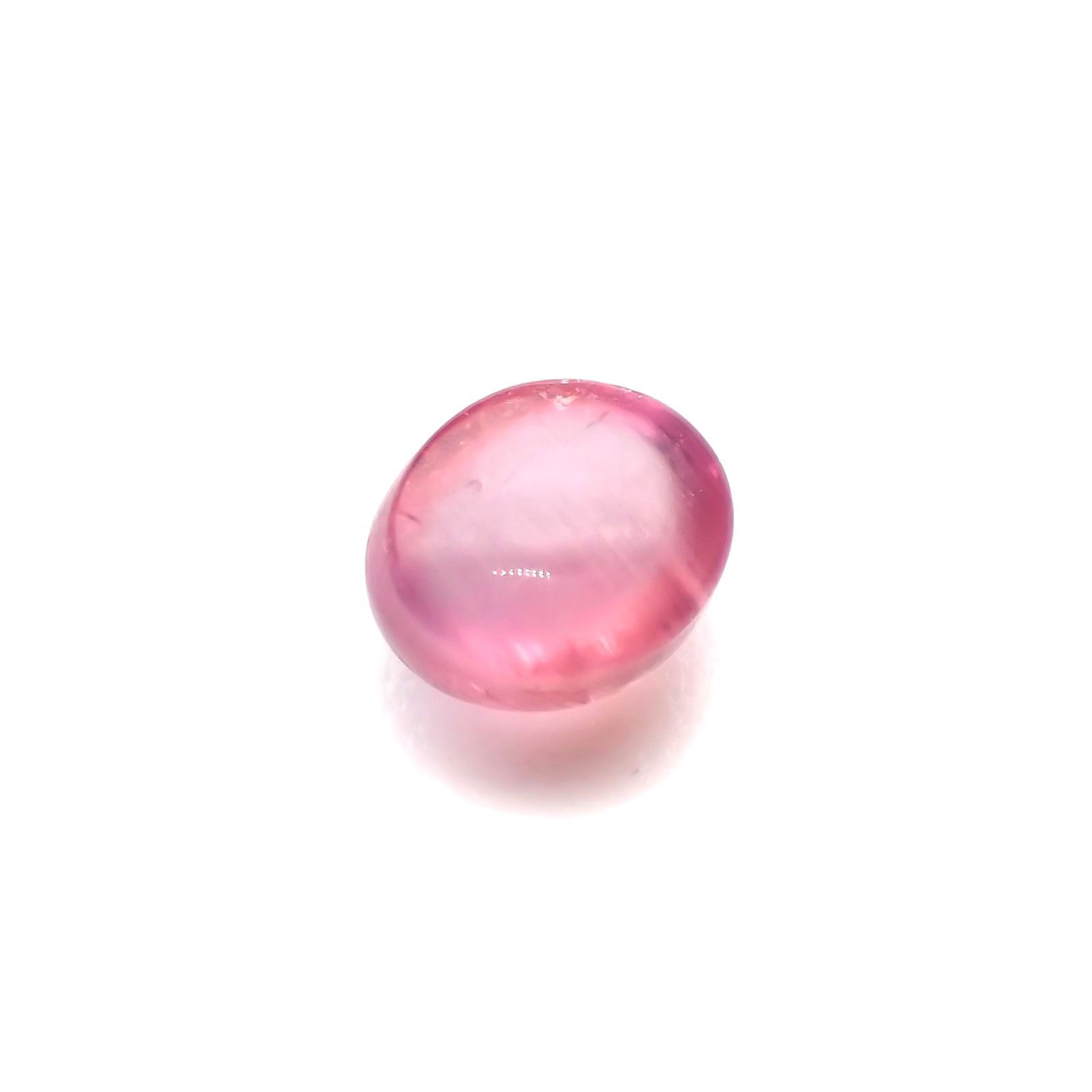 ペツォッタイトキャッツアイ(ラズベリル)(宝石名ペツォッタイト・キャッツアイ) マダガスカル産 0.457ct ソ付(彩珠)[210811972]4.6×3.9mm前後