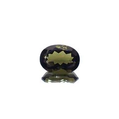モルダバイト(宝石名モルダバイト)発見地：旧チェコスロバキア 8.07ct 識別済[231224832]16.2x11.9mm前後