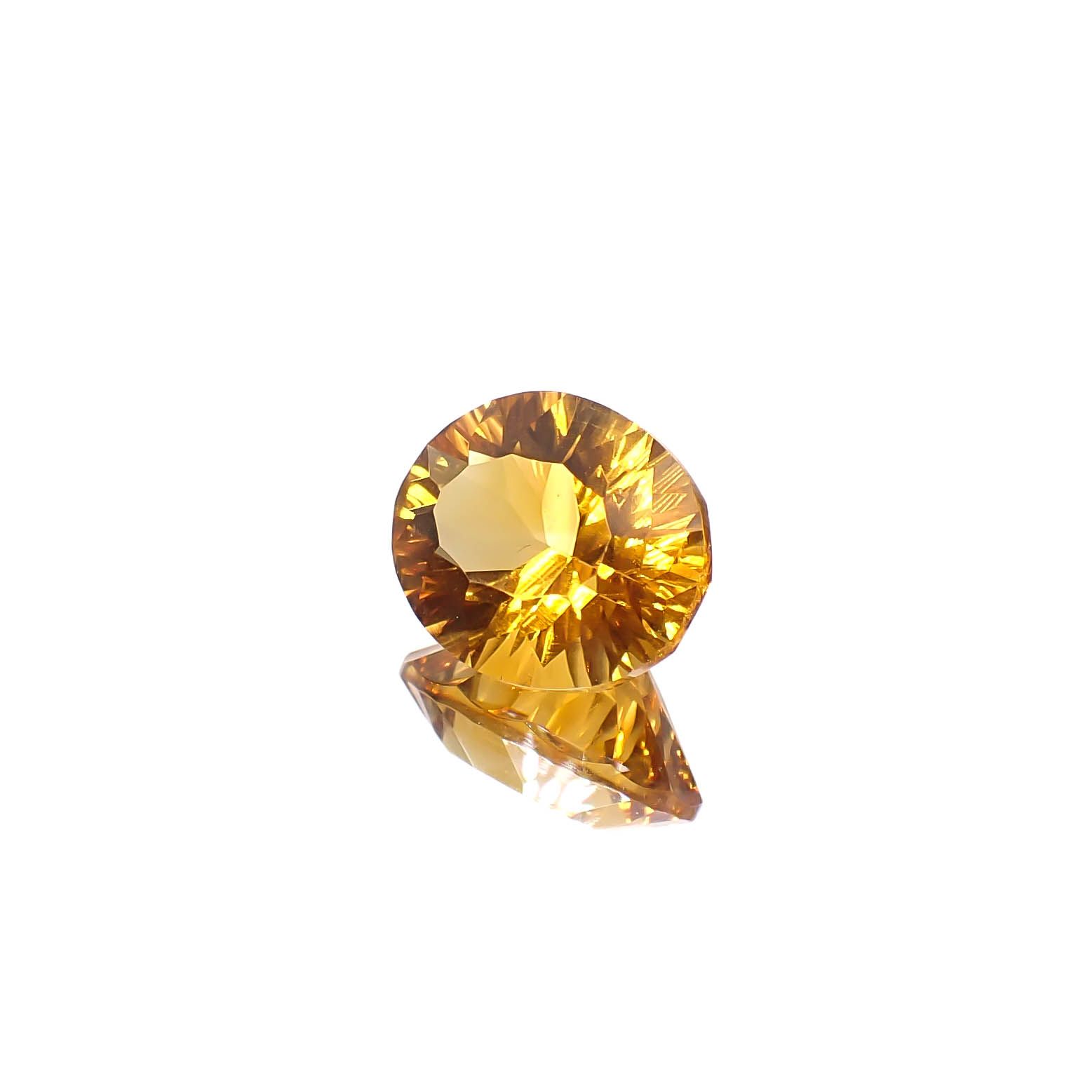 ◇コンケーブカット◇シトリン ブラジル産 2.39ct [241029245]10x8.1mm前後