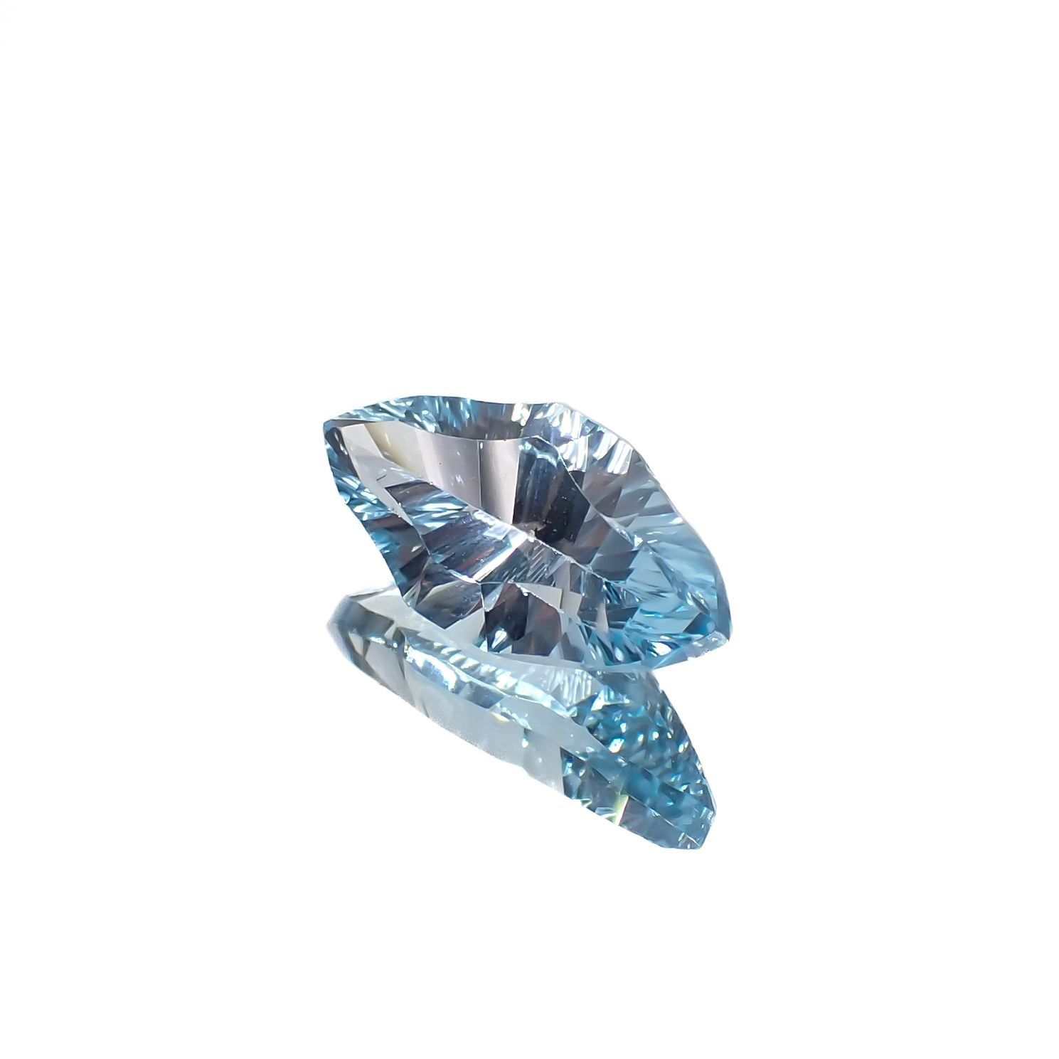 ◇カスタムカット◇ブルートパーズ ブラジル産 3.10ct [251219372]14.1x6.9mm前後