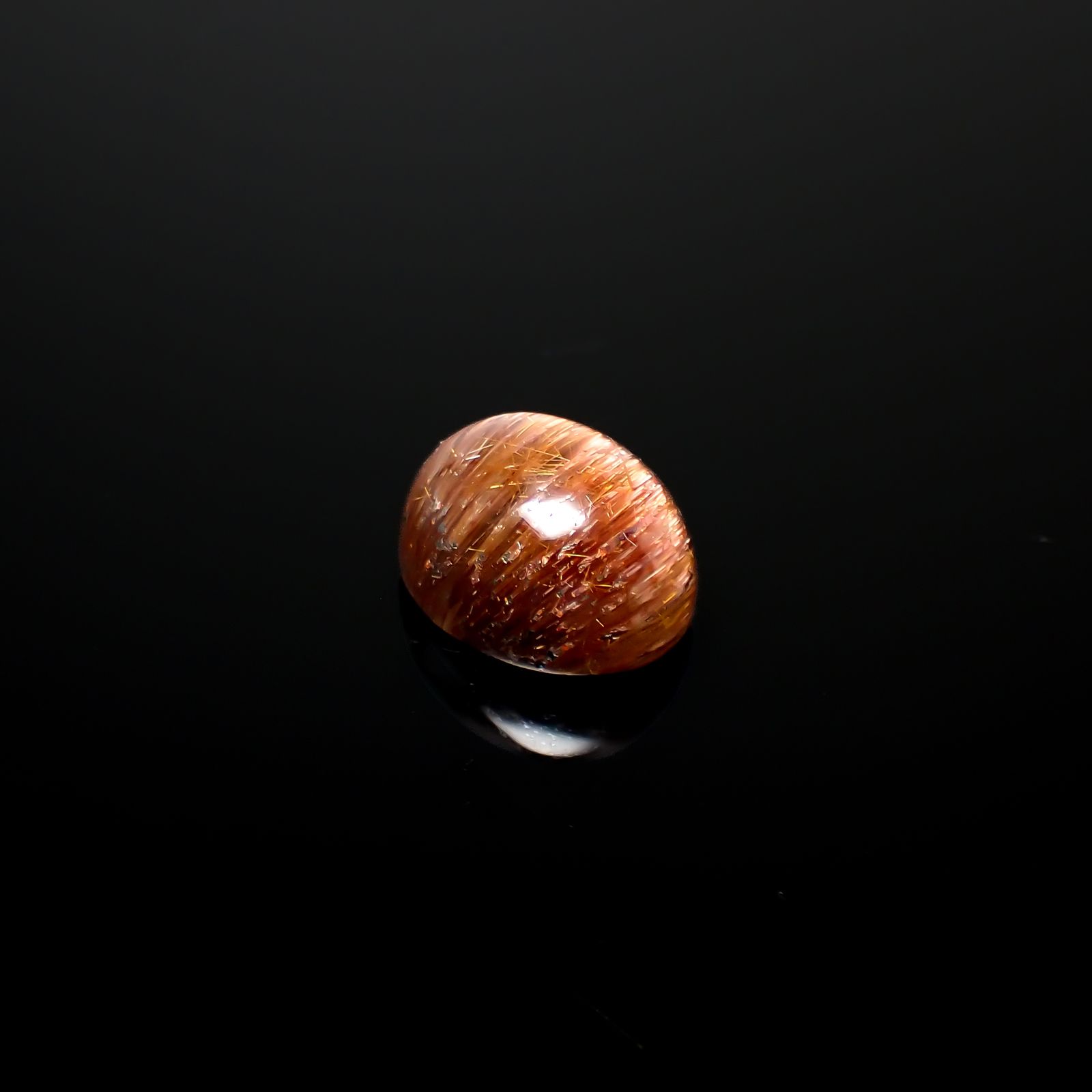 ルチルクォーツ キャッツアイ ブラジル産 11.81ct[240427049]14.6x12.1mm前後