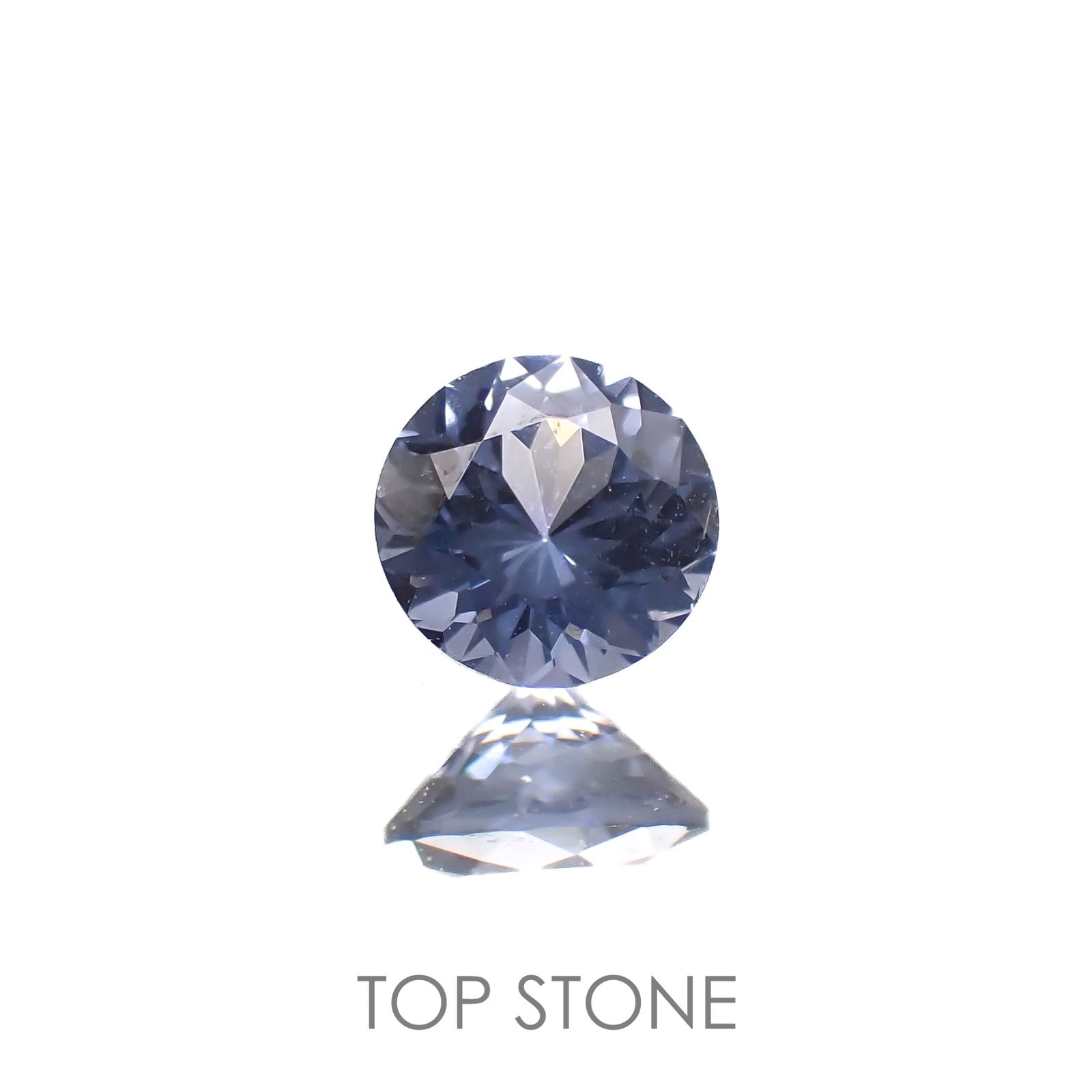 グレイッシュブルースピネル(宝石名スピネル)ビルマ/マダガスカル産 0.29ct 識別済[220817439]4.1x4.1mm前後