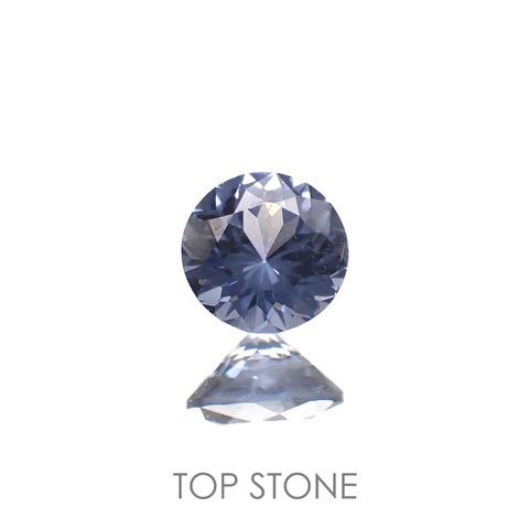 グレイッシュブルースピネル(宝石名スピネル)ビルマ/マダガスカル産 0.29ct 識別済[220817439]4.1x4.1mm前後