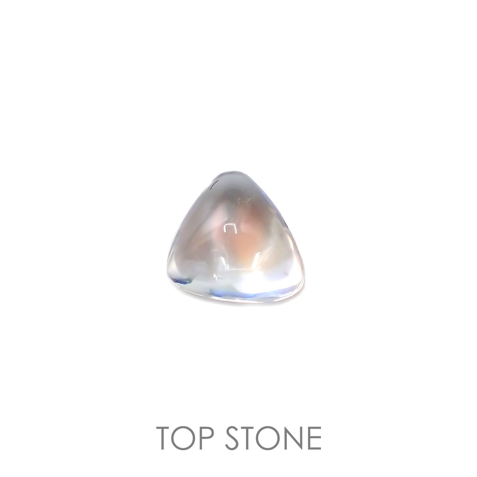 ◇バフカット◇レインボームーンストーン(宝石名ラブラドライト)マダガスカル産 0.75ct 識別済[220515909]5.8x6.5mm前後