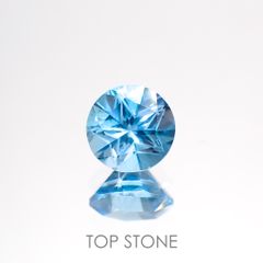 ◇特殊カット◇スイスブルートパーズ(宝石名ブルー・トパーズ) ブラジル産 1.09ct 識別済[211013013]6×6mm前後