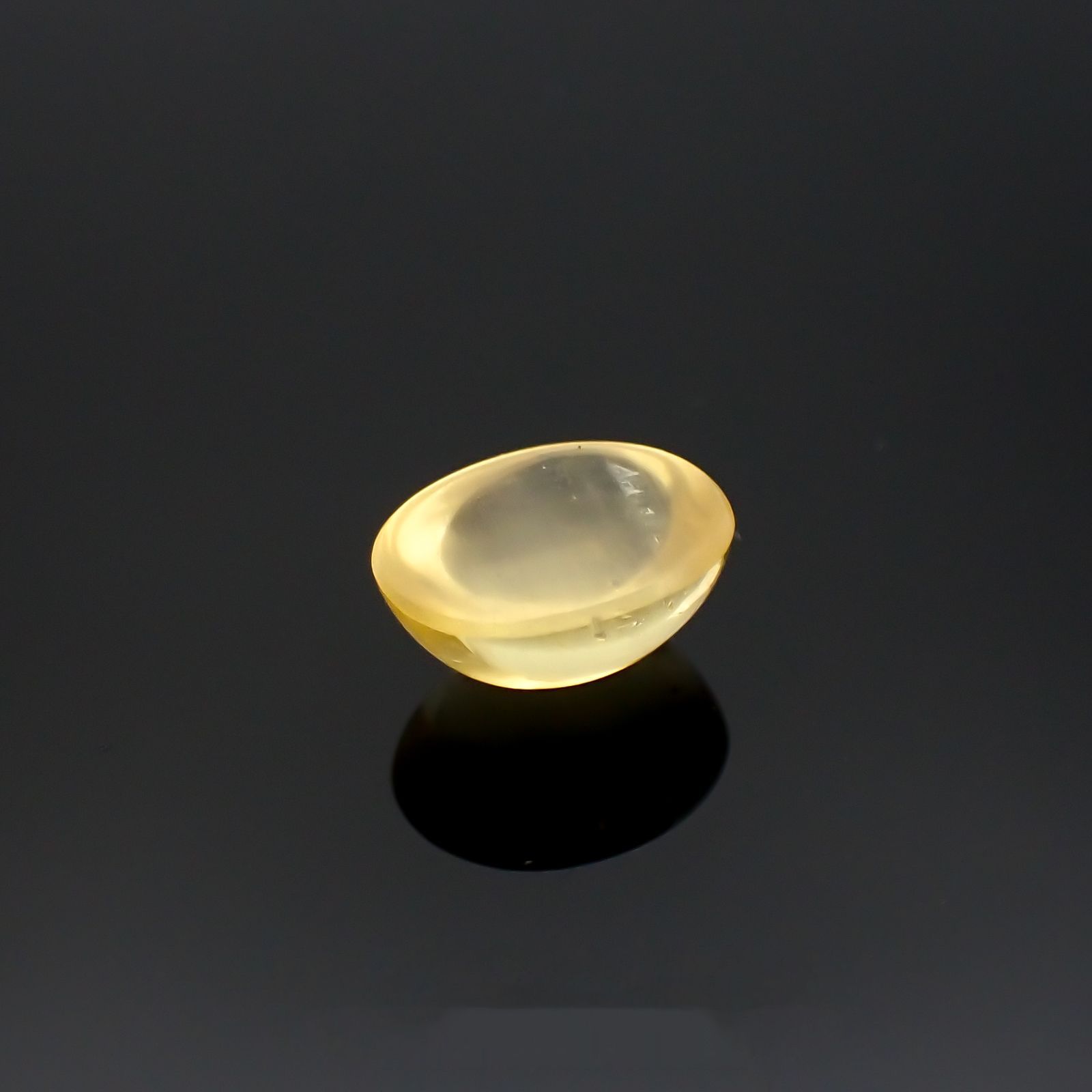 イエローベリルキャッツアイ(宝石名イエロー・ベリル キャッツアイ)ブラジル産 2.80ct 識別済[220917878]10.1x8.1mm前後
